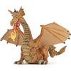 Papo Monde ENCHANTE Dragon Figurine Drago d'oro con La Fiamma-Mondo Fantastico, Colore Zenzero, 15.00 cm x 14.50 cm x 10.20 cm (Lxlxh), 39095