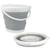 Beldray LA028495GRY Secchio Pieghevole - Vasca Pieghevole Per Stoccaggio Compatto, Uso Interno/Esterno, Pulizia Auto, Plastica Facile Da Pulire Con Maniglia, 10 L, Grigio