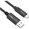PureLink Cavo da USB-C a USB-A, USB 3.1 Gen 1 con trasferimento dati 5 GB/s, nero, 1,50 m