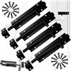 WiDream 4 pcs Bullone Serratura Porta, Slide Bolt con Viti, Chiavistello per Porta Scorrevole in Acciaio Inossidabile, Lega di Alluminio, per Cancello da Giardino, Bagno, Tettoia, Wc (Nero)