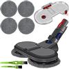 Italdos Spazzola Turbo Motorizzata Lavapavimento compatibile per Dyson V8 V10 V11 V7 Aspira Lava Lucidatura Pavimento Marmo Legno compreso Panno in Microfibra e Serbatoio per Acqua