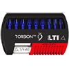 KRINO 66005300 Set 10 Pezzi Inserti Torsion per avvitatori, Acciaio