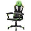 iTek 4CREATORS CF50 Sedia Gaming ergonomica Nero/Verde, schienale reclinabile e poggiatesta regolabili, supporto lombare, comfort e design, ideale come sedia ufficio, sedia per studio e poltrona per gamer