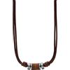 Fossil Collana Da Uomo Vintage Casual, Collana In Pelle Marrone, JF00899797