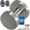 KOTARBAU® Pomello Porta - Acciaio Inox - Ø 50 mm - Argento - Non Girevole - Maniglia Pomello - Maniglie Porte Interne - Pomolo Porta