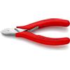 KNIPEX Tronchese laterale per elettronica con cerniera passante rivestiti in resina sintetica antiscivolo 115 mm, 77 11 115