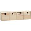 Artemio - Mobile aggiuntivo con cassetti per Armadio o Tavolo, Realizzato in Legno, di Colore Beige, Dimensioni di 44 x 10 x 15 cm