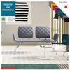 Elleci Office Monet Divano 2 posti base a 4 gambe coniche cromo rivestimenti cucciture a vista tessuto ONE class 1 IM