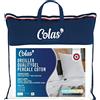 Colas Normand 73130209 Qualitygel, Cuscino in Percalle 100% Cotone, Rigido, 65 x 65 cm, Supporto Cervicale, Sensazione di Memoria, Qualità Alberghiera, Morbido, Prodotto Francese, Bianco