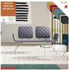 Elleci Office Monet Divano 2 posti base a 4 gambe coniche cromo rivestimenti cucciture a vista TESSUTO KING FLEX class 1 IM