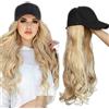 SEGO Extension Capelli Mossi Ondulati Fascia Unica con Cappello Hair Extensions Posticci Donna Sintetici Lunghi Senza Clip 40cm Pesa 290g - Biondo Rossiccio mix Biondo Chiarissimo