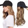 SEGO Extension Capelli Mossi Ondulati Fascia Unica con Cappello Hair Extensions Posticci Donna Sintetici Lunghi Senza Clip 40cm Pesa 290g - Castano Chiaro mix Biondo Cenere