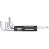 KS Tools 151.2100 Serie di Chiavi Maschio Esagonali Piegate a Testa Sferica Classic 3 in 1, 8 Pezzi, 2-10 mm