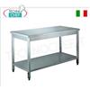 Tavoli Inox, su gambe con Ripiano inferiore, Profondit 60 cm