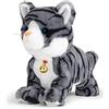 Smalody giocattoli interattivi, Peluche Elettronico Pet Robot Gatto Controllo del Suono Gattino Giocattoli Regali per Ragazzi e Ragazze Bambini Compleanno Natale (Occhi LED)