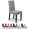 SaintderG® Coprisedie con schienale 6 pezzi moderna protettiva in elastico, lavabile Estraibile, coprisedile, moderna sala da pranzo, hotel, arredamento ristorante (Grigio chiaro, 6 pezzi)