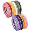 PH PandaHall 9 colori 0,8 mm cavo per perline in nylon intrecciato cavo per annodare cinese nylon filo per macramè per fare gioielli con perline, 9 rotoli totalmente