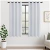 MRTREES 2 Pezzi Tende Oscuranti per Interni Isolanti Termiche con Occhielli Moderne Tende Coprenti Tinta Unita per Camera da Letto e Soggiorno Elegante Corto 140x145 CM Grigio Perla