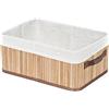 Compactor JOEY Cesto BAMBOO M, 35x25x15 cm, Naturale in Bambù e Policotone con Fodera Rimovibile