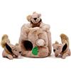 Outward Hound Hide A Squirrel - gioco rompicapo per cani - peluche a forma di scoiattolo - medium