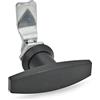 Ganter Normelemente Ganter Norm elementi | Chiusure con elemento di comando - GN 115 | Comando con t griff| 1 pezzi, nero, GN 115-ST-24