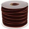 POFET Rotolo con Nastro in Velluto, Lungo 18,3 m e Largo 10 mm, per Il Fai da Te, Decorazioni, Colore: caffè