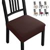 BalladHome Coprisedie con 2 pezzi Moderno Coprisedia Elastico Coprisedia seduta coprisedia antimacchia Coprisedia molto facile da pulire e di lunga durata per la sala da Hotel, Ristorante Decor(2pezzi,Marrone)-B