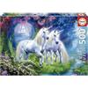 Educa - Puzzle da 500 pezzi per adulti e bambini | Dei unicorni nella foresta. Pezzi perfettamente finiti e sicuri per i bambini. Misura 48 x 34 cm. Include colla fix Puzzle. Da 11 anni (17648)
