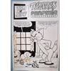 PRL) TOM & JERRY TAVOLA ORIGINALE ORIGINAL COMIC ART DIBUJO DESSIN DRAWING COP