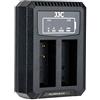 JJC Caricabatteria Doppio USB per Panasonic TZ300 TZ99 G100 G110 LX100 LX100II GX7 GX80 GX85 GX9 G7XIII GX7II TZ200 TZ100 TZ70 e per Leica D-Lux D-Lux7 D-Lux 8 per la batteria DMW-BLG10 BLE9 BP-DC15