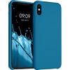 kwmobile Custodia Compatibile con Apple iPhone XS Max Cover - Back Case per Smartphone in Silicone TPU - Protezione Gommata - blu indaco