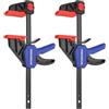 WORKPRO Morsetti da Falegname 2 Pezzi, Set di Morsetti per Legno a sgancio rapido da 150 mm per il Serraggio e l'allungamento, Morsetti a barra Serraggio 68 kg, Fissaggio del Legno con una Sola Mano