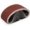 Sruhrak Nastri Abrasivi 75 x 457 mm - Grane 240 Carta Abrasiva per Levigatrice a Nastro, per Levigare,Limare,Affilare e Rimuovere Metallo/Legno (15 Pezzi)