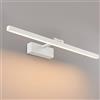 Klighten Luce Specchio Bagno Led 60cm Girevole di 180°, 18W 1170 Lumen, Impermeabile IP44 Lampada da Specchio Bagno, Applique Bagno Specchio Moderno, Bianco Caldo 3000K, Bianca