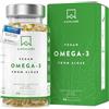 AAVALABS Omega 3 Vegan ad Alta Efficienza [1500 mg] Omega3 con 600mg DHA e 300mg EPA per Dose Giornaliera - Integratore Omega 3 da Olio di Alghe Vegetale Puro Sostenibile - 90 Capsule Liquide