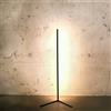 LYCKLY Minimal Lamp - Lampada da terra a LED a risparmio energetico, dimmerabile, design lampada angolare in bianco e nero, colonna luminosa con luce calda per ogni angolo (nero)