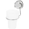 Compactor Bicchiere Porta Spazzolini BESTLOCK Bath, Chrome, 8x11x15.5 cm