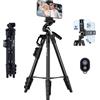 Rollei Treppiede Smartphone 120cm Cavalletto per Smartphone Portatil | Treppiede Smartphone Traveler con Telecomando Nero Tripod Cellulare con Supporto per Smartphone per iPhone Huawei Samsung