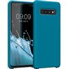 kwmobile Custodia Compatibile con Samsung Galaxy S10 Cover - Back Case per Smartphone in Silicone TPU - Protezione Gommata - blu indaco
