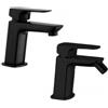 PAINI RUBINETTERIE Paini Nove nero opaco miscelatore monocomando lavabo e bidet