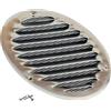 Steinberg14 Griglia di Ventilazione Rotonda 125mm - Lamiera d'Acciaio Inox con Zanzariera - Copertura di Ventilazione - Registro di Scarico Aria