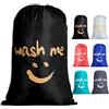 IHOMAGIC Grande borsa per biancheria da viaggio, ampia borsa per biancheria Wash me borsa per riporre biancheria lavabile a mano leggera borsa per indumenti sporchi coperta 120 l per dormitorio