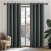Deconovo Tende Oscuranti per Interni 2 Pezzi 160 CM Altezza, Termiche Isolanti, Anti-Rumore, con Anelli, Ideali per Camera da Letto e Soggiorno, 132x160 CM, Grigio Scuro