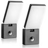 SEBSON LED Applique da Esterno con Sensore di Movimento IP65-2 Pezzi - Lampada da Parete Orientabile Antracite 15W 900lm Bianco Freddo 5800K - Luce Esterna con Sensore 9m/140°