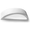 SOLLUX lighting Atena Lampada da parete in ceramica | Design moderno molto universale | Lampadina E27 sostituibile, 1 x 60 W | Bianco, 40,5 x 14,5 x 10 cm