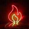 Ineonlife Insegne al Neon a Fiamma per Parete Luci al Neon Rosso Giallo Insegna a LED Accendi Fuoco Luce Notturna al Neon per Camera da Letto Bar Ristorante Negozio Decorazioni per La Casa