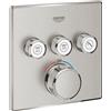 Grohe miscelatore termostatico a 3 vie Grohe Grohtherm SmartControl, finitura supersteel - 29126DC0