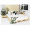 Vivere Zen Letto in Legno di Faggio Isola Non Verniciato (Struttura non verniciata 160x200 (Mis. Est. 185x225))