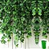 ZEACCT Ghirlanda di edera artificiale Ghirlanda Vite finta Resistente ai raggi UV Foglie verdi Piante finte Piante di vite appese per decorazione della parete del giardino della festa nuziale 12 pezzi 84Ft