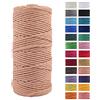 JeogYong Corda in macramé, JeogYong in filato di cotone naturale spesso, corda macramé a 4 pieghe, per appendere da parete, ganci, fai da te, decorazioni per la casa, confezione regalo 3 mm x 109 cantieri